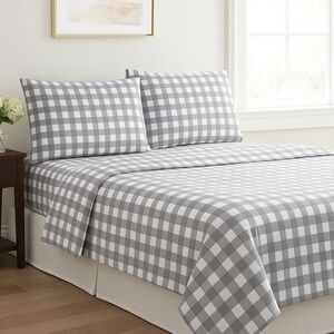 NWT! Soft Flannel Cotton Full Size Bedsheet Set